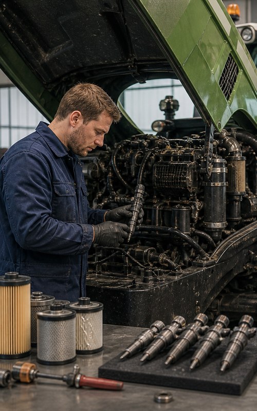 Agricultural diesel machinery service and parts support