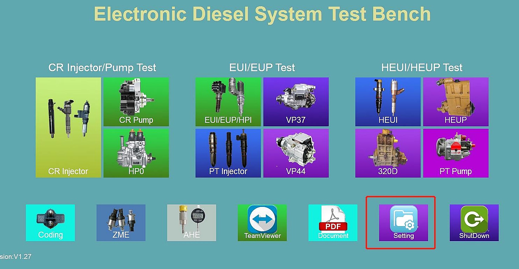 EPS205 Common Rail Fuel Injector Test Bench Mini version detail image